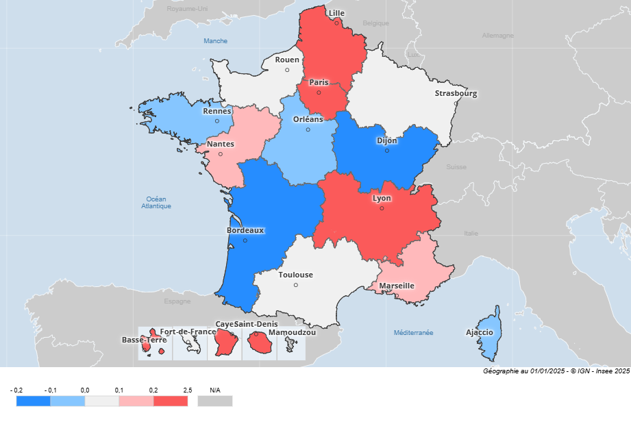 Carte : démographie des jeunes en Nouvelle-Aquitaine.