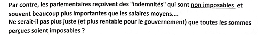 capture texte indemnites parlementaires imposables